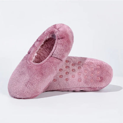 Women's warm thermal anti slip slipper socks