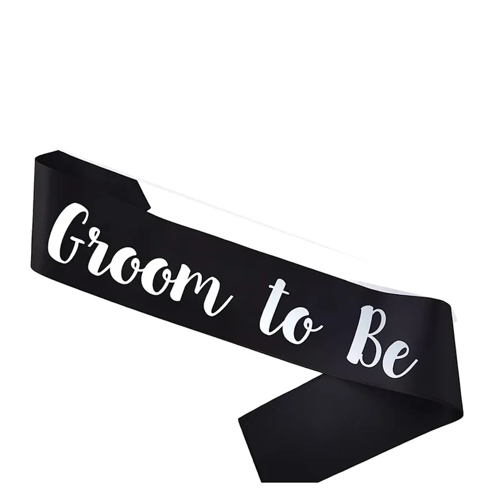 Groom Bride to Be Sash Bridal Shower Bachelor Bachelorette Party Wedding Engagement Just Married decoration Newlywed couple Gift