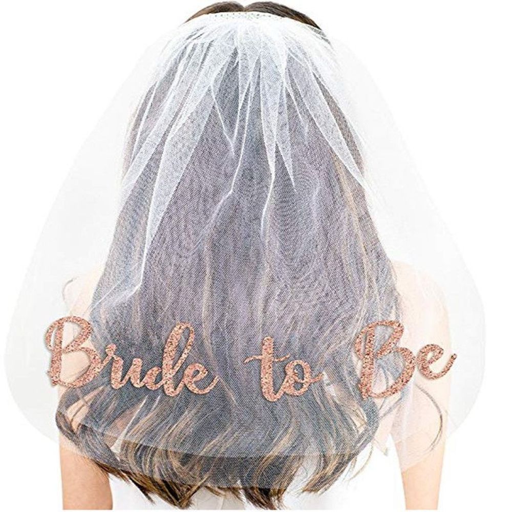 Wedding Decorations Bachelorette Party Supplies Veil Team Bride To Be Gilded Veil Hen Party Accessories Supplies Bridal Shower