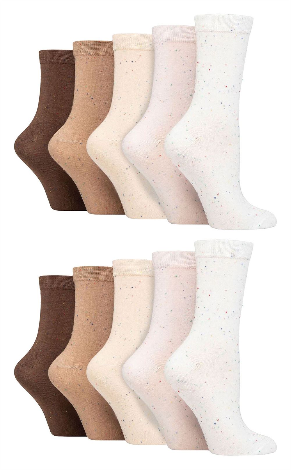 10PK - Wildfeet Jacquard Crew Socks