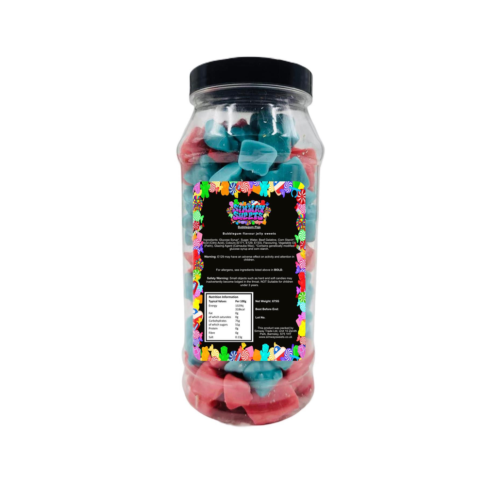 Bubblegum Flavour Gummy Pigs Retro Sweets Gift Jar