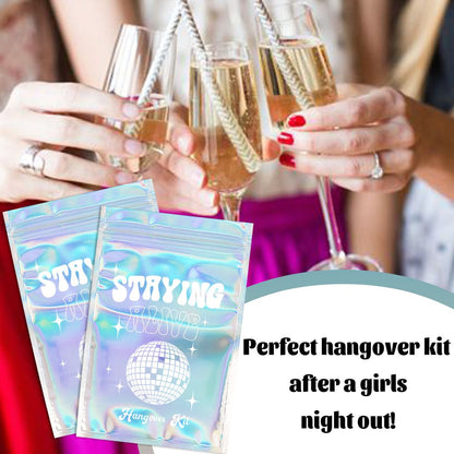 Stayin Alive  Hangover Bags Recovery Kit 10pcs for Bachelorette Disco Dancing Party