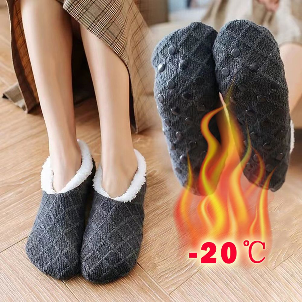 Winter Home Slippers Women Floor Shoes Indoor Socks Shoes Warm Woolen Ladies Plush Soft Comfortable Winter Slippers Pantoffels