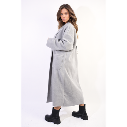 Two Tone Zip Front Oversized Long Sleeve Shirt