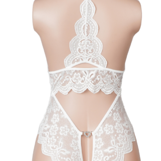 YesX YX752 Crotchless Teddy White