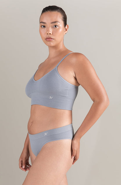 The TENCEL™ High Leg Brief Storm Grey