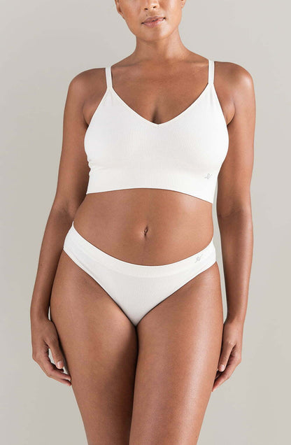 The TENCEL™ High Leg Brief White Sand