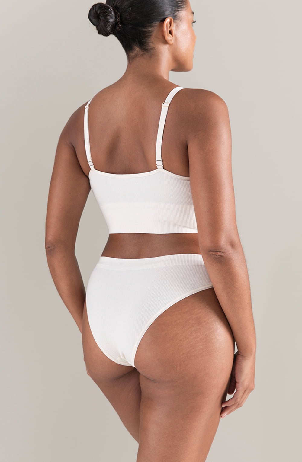 The TENCEL™ High Leg Brief White Sand