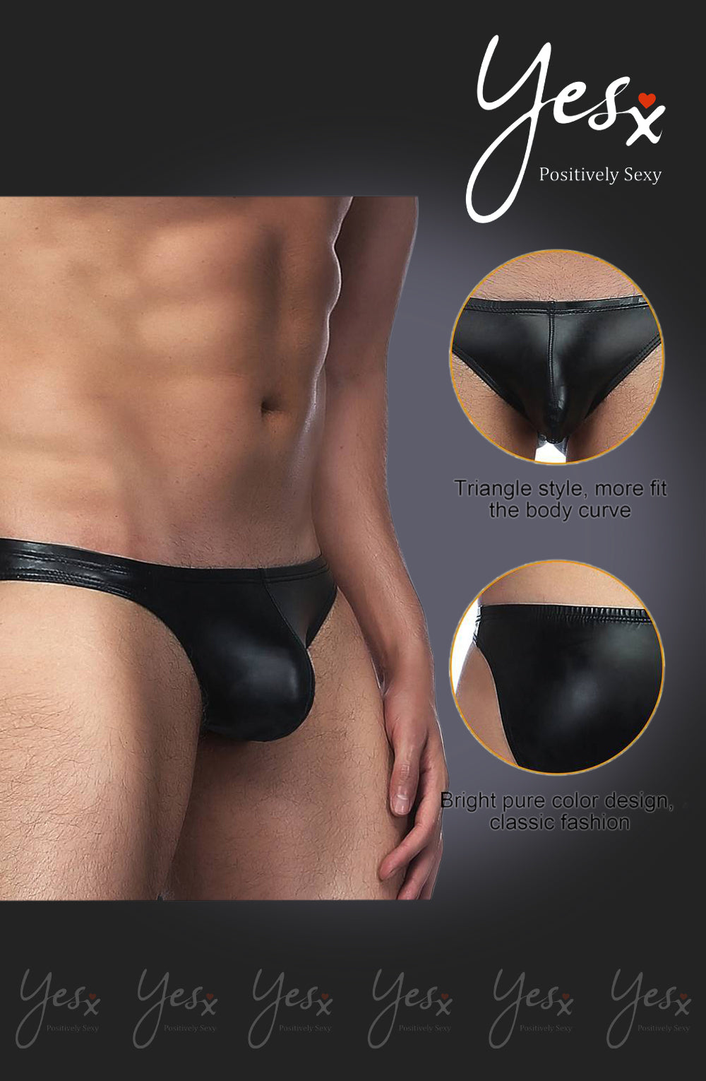 YesX YX969 Men's Brief Black