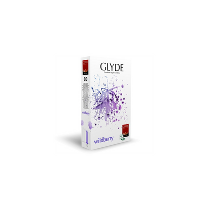 Glyde Ultra Wildberry Flavour Vegan Condoms 10 Pack