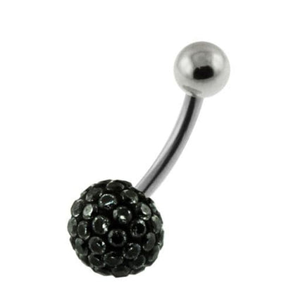 Multi Crystal Genuine CZ Belly Bar